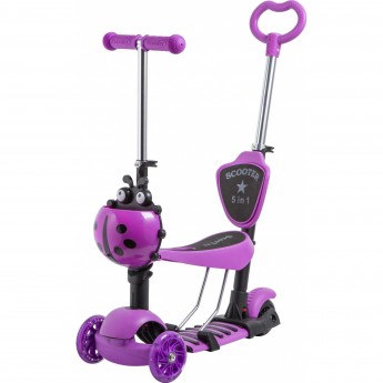 Кикборд NOVATRACK DISCO-KIDS SADDLE PRO фиолетовый