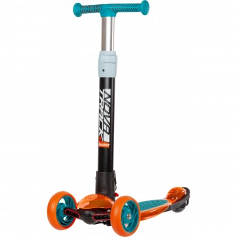 Кикборд NOVATRACK RAINBOW PRO TRANSPARENT NEW сине-оранжевый
