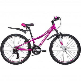 Подростковый велосипед NOVATRACK 24" KATRINA алюм.рама 12" фиолетовый