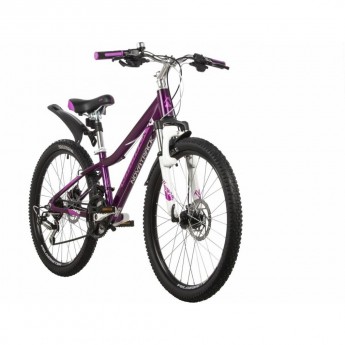 Подростковый велосипед NOVATRACK 24" NOVARA 18.D алюм.рама 13 фиолетовый