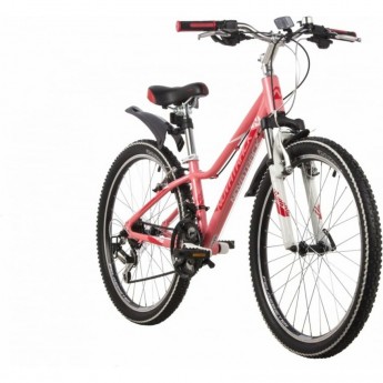 Подростковый велосипед NOVATRACK 24" NOVARA 18.V алюм.рама 13" коралловый