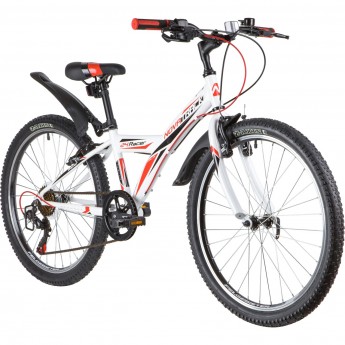 Подростковый велосипед NOVATRACK 24" RACER Y6.V сталь.рама 12" белый