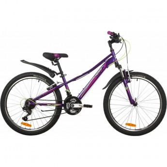 Подростковый велосипед NOVATRACK 24" VALIANT сталь.рама 12" фиолетовый