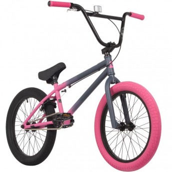 Велосипед NOVATRACK 20" BMX JUPITER тёмно серо-розовый, сталь, рама 20", U-BRAKE