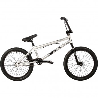 Велосипед NOVATRACK BMX PSYCHO 20" серебристый, рама 20", U-BRAKE