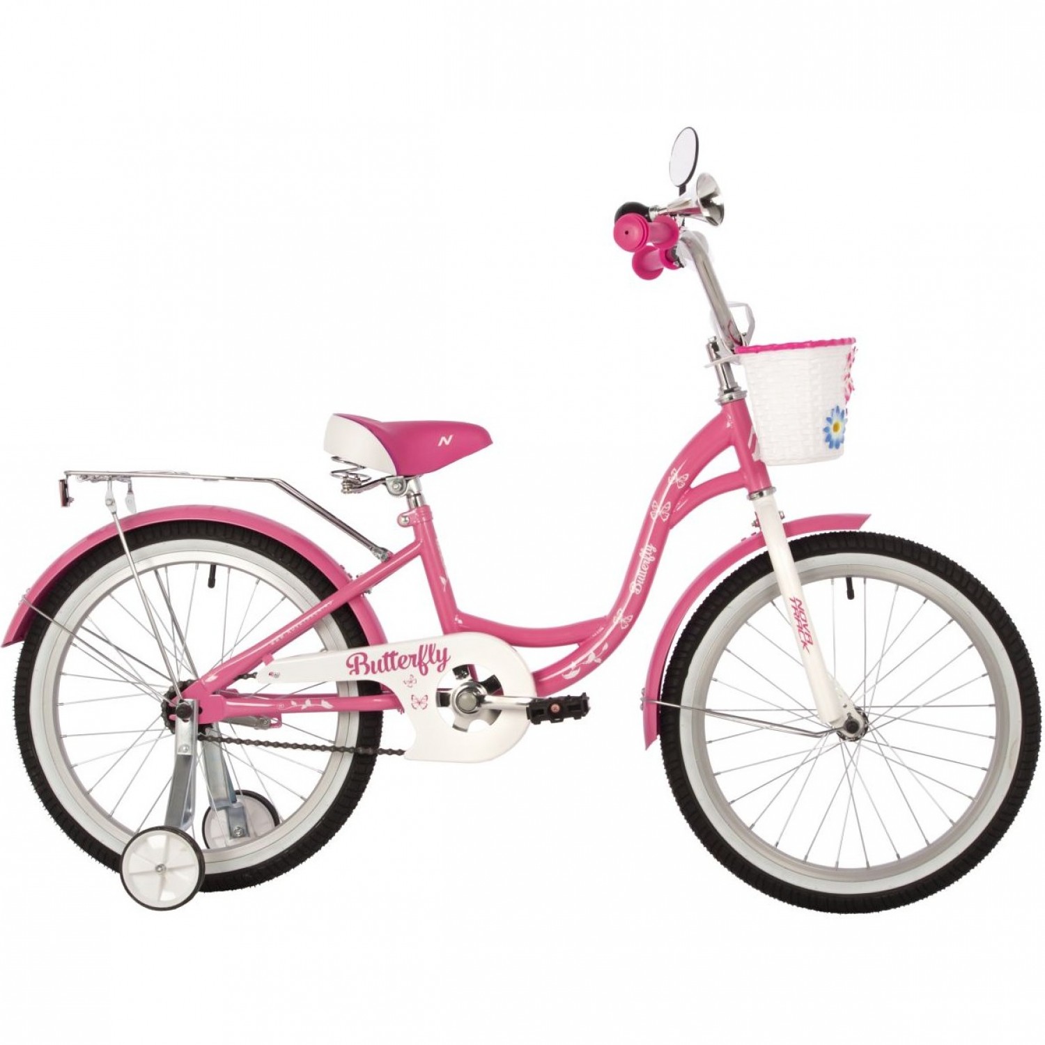 Велосипед NOVATRACK BUTTERFLY 20" (2023), рама 12", фиолетовый ...